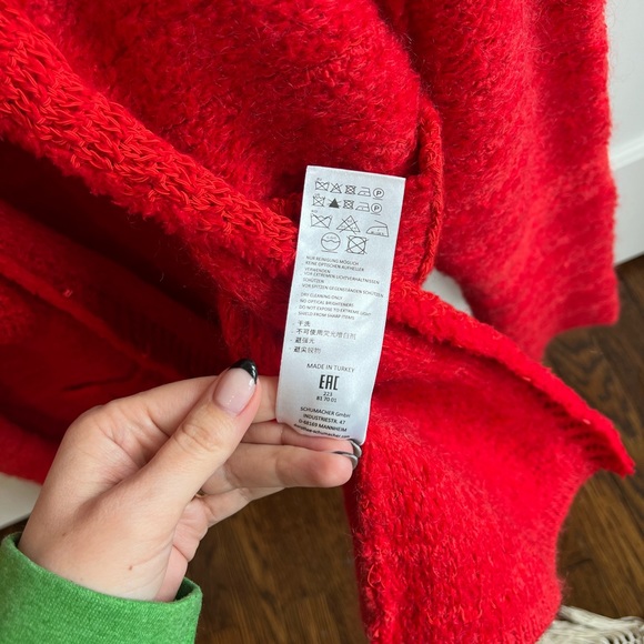 Dorothee Schumacher Texture Knit Cardigan, Size 1 (US 4), Red - Picture 12 of 13